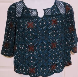 Rewind Women's Top Sheer Pullover